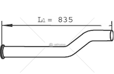 Výfuková trubka DINEX DIN22245