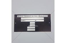 Výrobní štítek Multicar M26