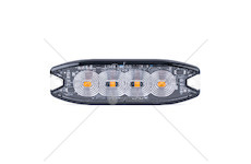 Výstražné osvětlení oranžové 4x3W LED R65 R10 12 / 24V IP67 AMIO-02298