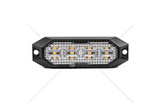 Výstražné osvětlení oranžové 4x3W LED R65 R10 12 / 24V IP6K9K AMIO-03929