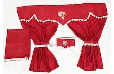 Záclonky kabiny MB ACTROS červené-koule  2007002410002