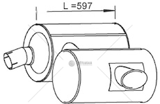 Zadní tlumič výfuku DINEX DIN28462
