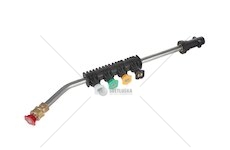 Zahnutý nástavec 15° pro vysokotlaké myčky, se sadou 5 trysek - GEKO