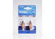 Žárovka 12/24V LED SV8,5W 12XSMD 6000K bílé 2ks v balení BOSMA 7411