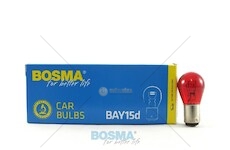 Žárovka 12[V] 21/5[W] BAY15d červená BOSMA 4148