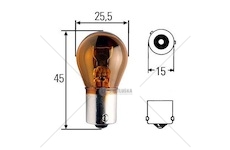 Žárovka 12v 21w bau15s oranžová hella 0381293_A