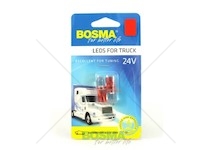 Žárovka LED 24V T10 1XLED červená sada 2 BOSMA 7361