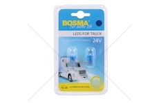 Žárovka LED 24V T10 1XLED modrá sada 2 kusů BOSMA 7385
