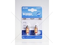 Žárovks 12/24V LED SV8,5W 12XSMD 6000K bílá 2ks v balení BOSMA 7398