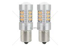 Żarówki LED CANBUS 3030 24SMD 1156 BAU15S PY21W Amber 12V/24V