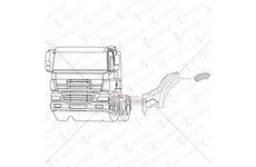 Záslepka DAF 85CF levá COVIND COV/CF0/207