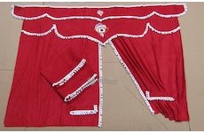 ZASLONKI KABINY DAF 95/105XF CZERW-KULKI  2007002380008