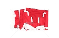 ZASLONKI PRZEDNIE RVI GAMAT CZERWONE+BIALE  ZAS/PR/RVI/CZER/BIAL