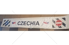 Zástěrka - lapač CZECHIA 2400x350mm, bílá s vlajkami