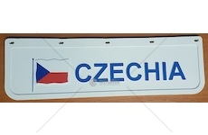 Zástěrka - lapač CZECHIA 600x180mm, bílý s modrým nápisem