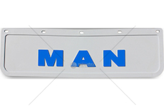 Zástěrka - lapač MAN 600x180mm, bílý, modrý nápis