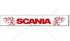 Zástěrka - lapač přední SCANIA 2400x350mm s ornamentem, červený nápis