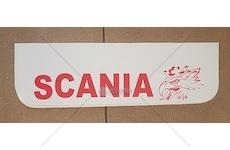 Zástěrka - lapač SCANIA 600x180mm, bílý, černý nápis Grifin
