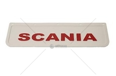 Zástěrka - lapač SCANIA 600x180mm, bílý, červený nápis