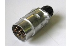 Zástrčka elektrická 12v/16a 7pin kovová - německá 0010372_A
