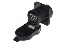 Zásuvka 3 pólová plastová na 4 šrouby