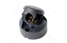 Zásuvka 7-pólová 12V 16A plastová kulatá