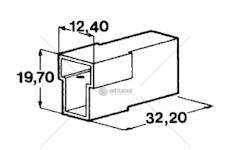 Zásuvka konektorů 2 kolíková 6,3mm 428989_A