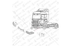 ZDERZAK PRZEDNI SCANIA P,G,R,T LEWY COVIND COV/146/195