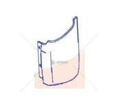 ZDERZAK TYLNY MB TRAVEGO PRAWY POLMET P-6702