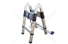 Žebřík hliníkový 2x6 teleskopický dvoustranný 3,8m