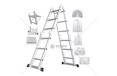 Žebřík hliníkový multifunkční 4m, 2x7