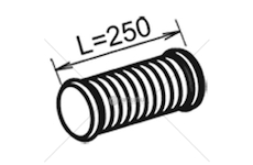 Zvlněná trubka, výfukový systém DINEX DIN28224