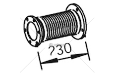 Zvlněná trubka, výfukový systém DINEX DIN53185