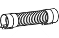 Zvlněná trubka, výfukový systém DINEX DIN53276